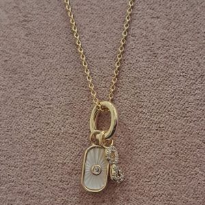 COLLANA IN OTTONE CON CHARM "AMEN GIOIELLI"
