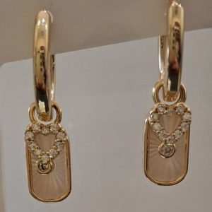 ORECCHINI IN OTTONE CON CHARM "AMEN GIOIELLI"