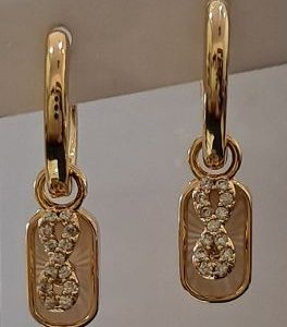 ORECCHINI IN OTTONE CON CHARM "AMEN GIOIELLI"