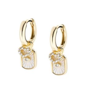 ORECCHINI IN OTTONE CON CHARM "AMEN GIOIELLI"